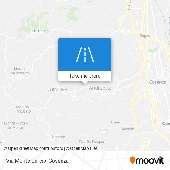 Via Monte Curcio map