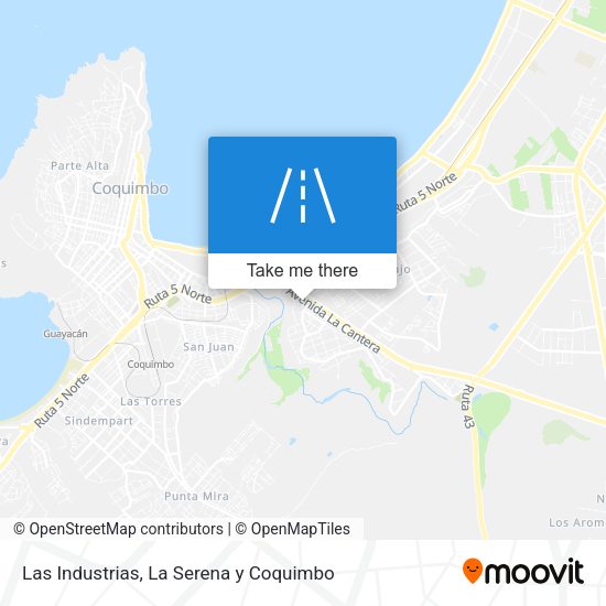 Las Industrias map