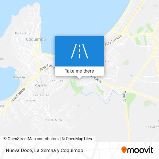 Nueva Doce map