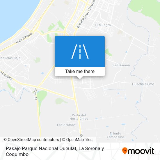 Pasaje Parque Nacional Queulat map