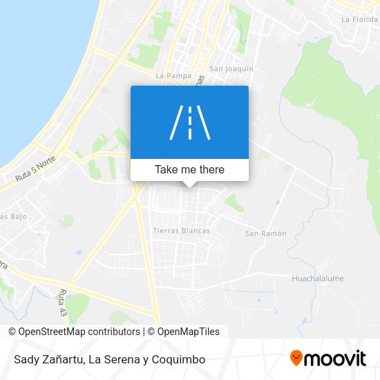 Sady Zañartu map