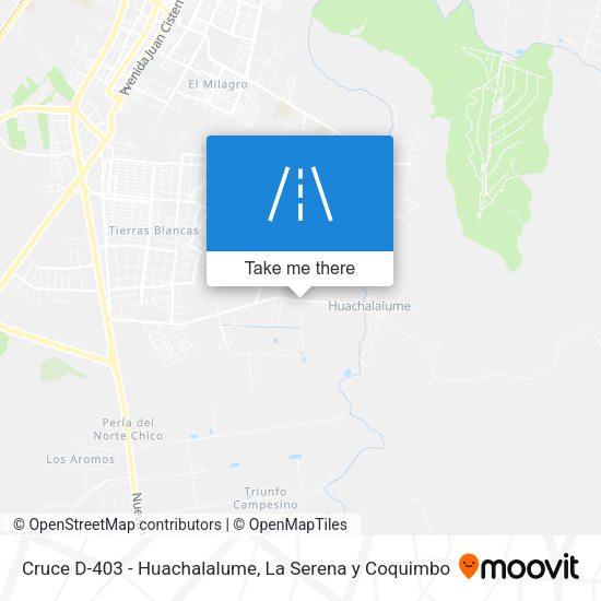 Cruce D-403 - Huachalalume map