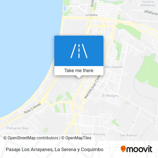 Pasaje Los Arrayanes map