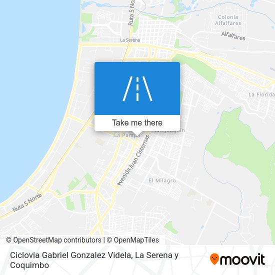 Ciclovia Gabriel Gonzalez Videla map