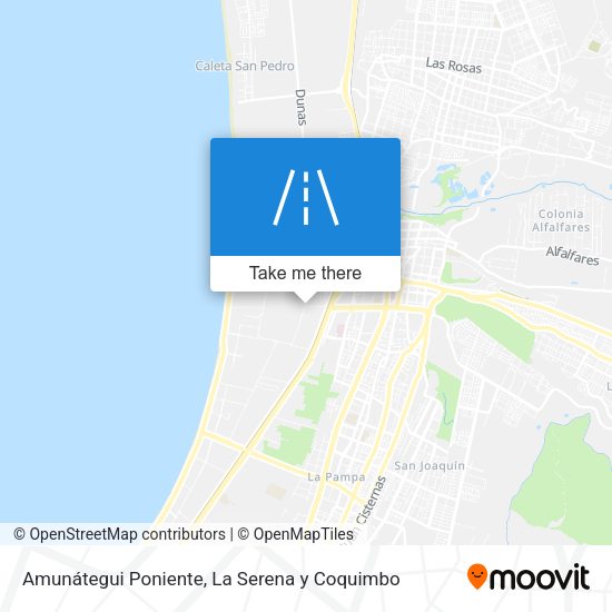 Amunátegui Poniente map