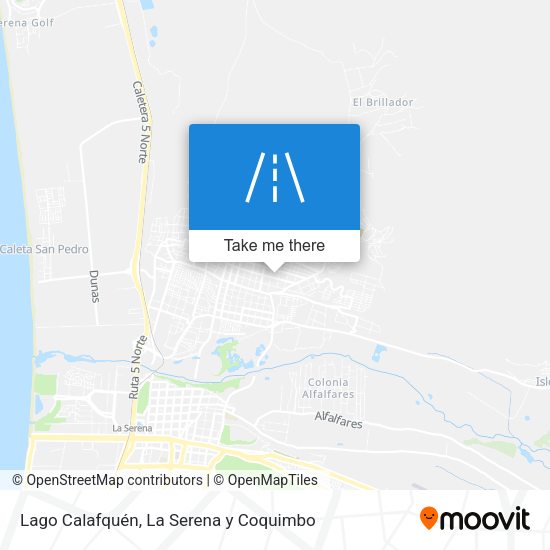 Lago Calafquén map
