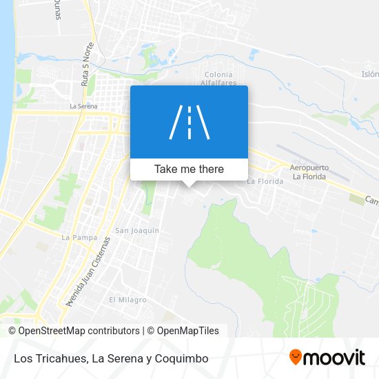 Los Tricahues map