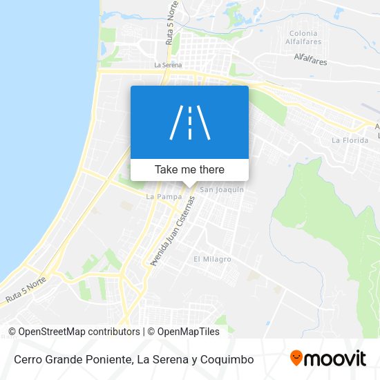 Mapa de Cerro Grande Poniente