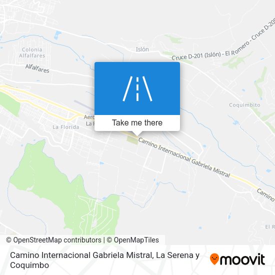 Camino Internacional Gabriela Mistral map