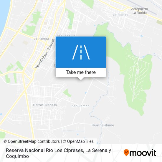 Reserva Nacional Río Los Cipreses map