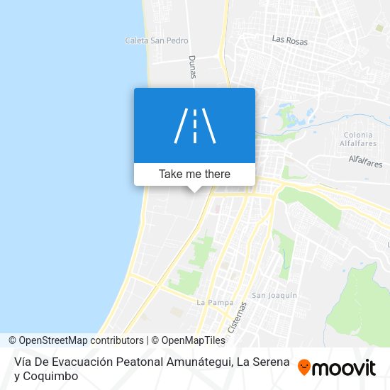 Vía De Evacuación Peatonal Amunátegui map