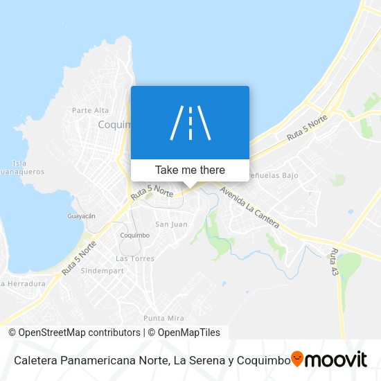 Caletera Panamericana Norte map