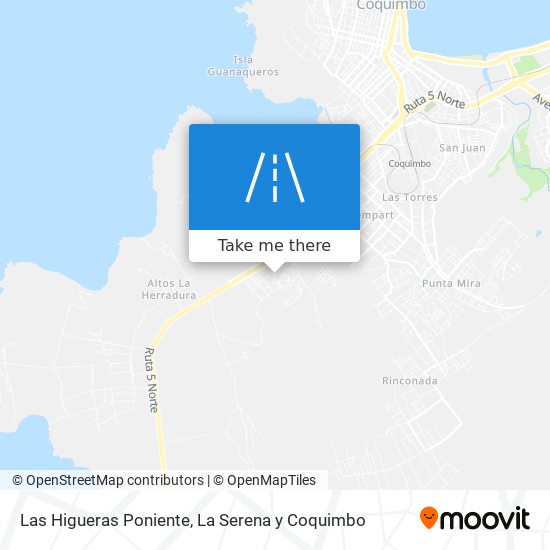 Las Higueras Poniente map