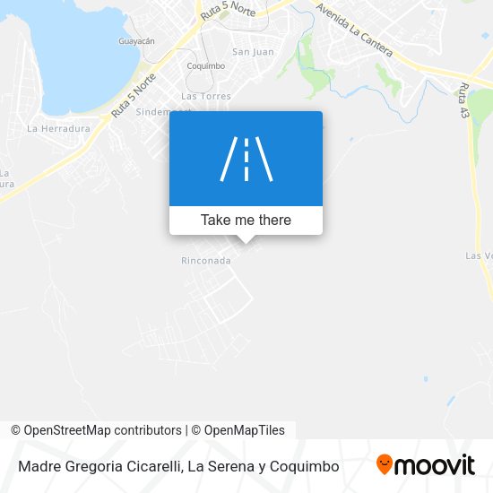 Madre Gregoria Cicarelli map