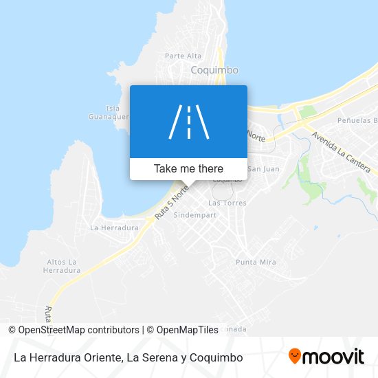 La Herradura Oriente map