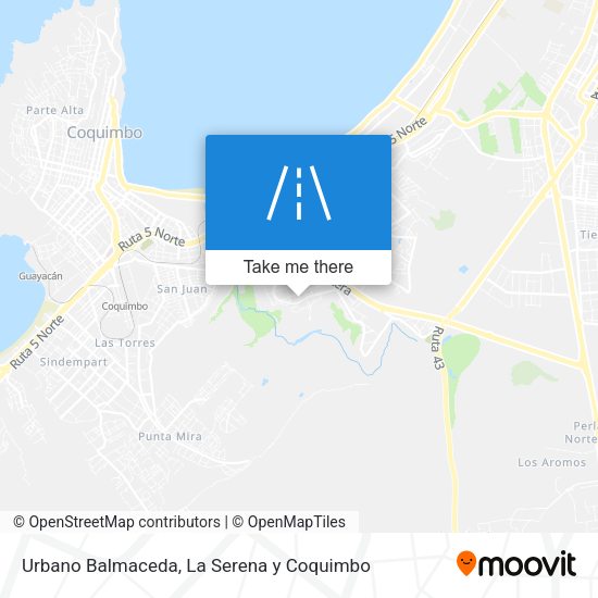 Urbano Balmaceda map