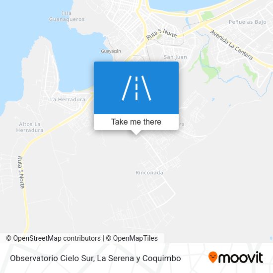 Mapa de Observatorio Cielo Sur