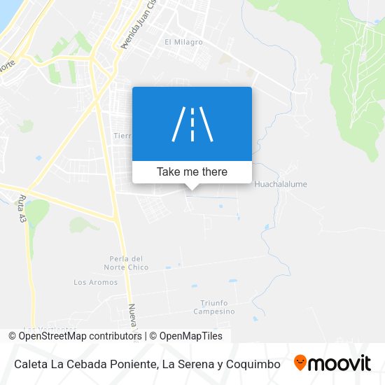 Mapa de Caleta La Cebada Poniente