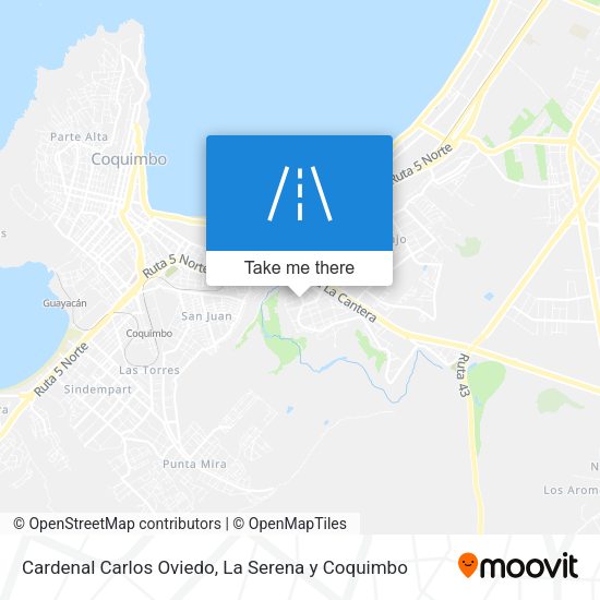 Cardenal Carlos Oviedo map