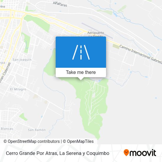 Cerro Grande Por Atras map
