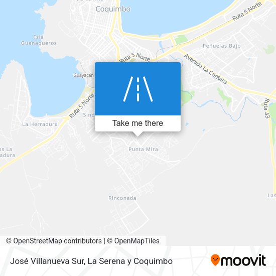 José Villanueva Sur map