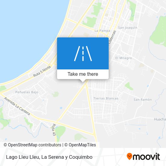 Lago Lleu Lleu map