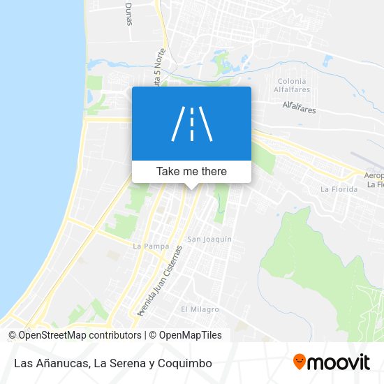 Las Añanucas map