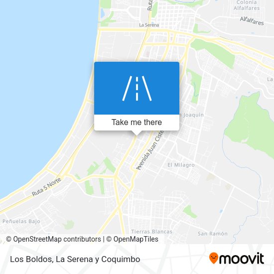 Los Boldos map