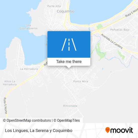 Los Lingues map