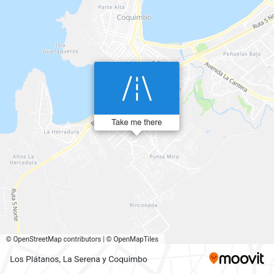 Los Plátanos map