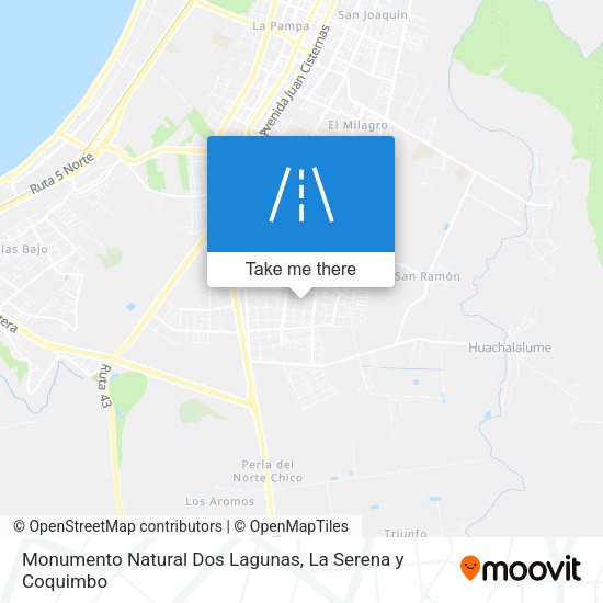 Monumento Natural Dos Lagunas map