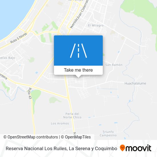 Mapa de Reserva Nacional Los Ruiles