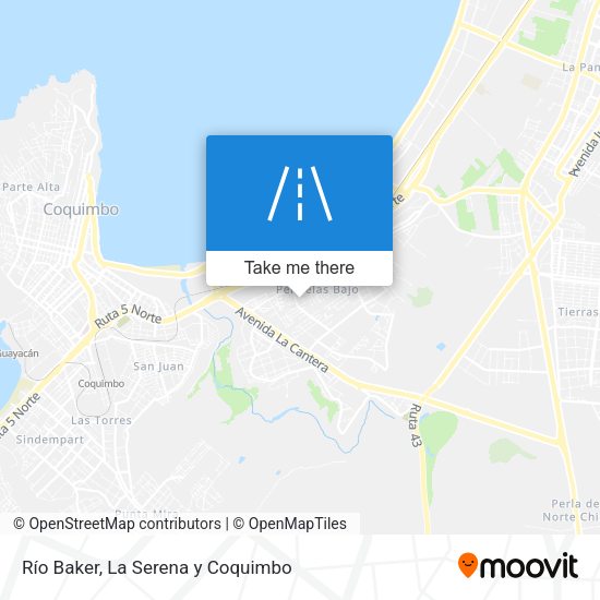 Mapa de Río Baker
