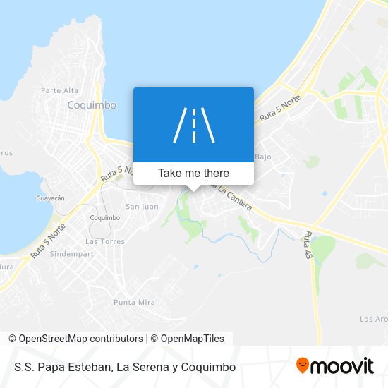 S.S. Papa Esteban map