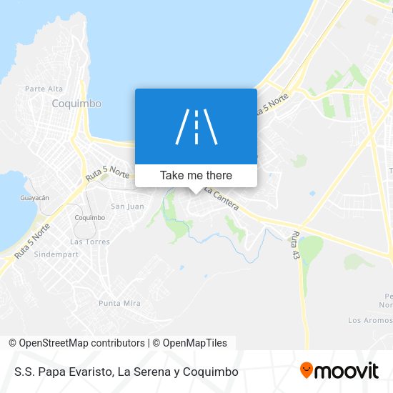 S.S. Papa Evaristo map