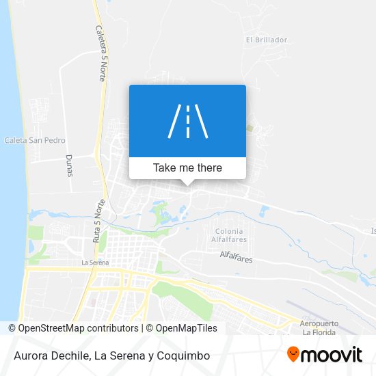 Aurora Dechile map