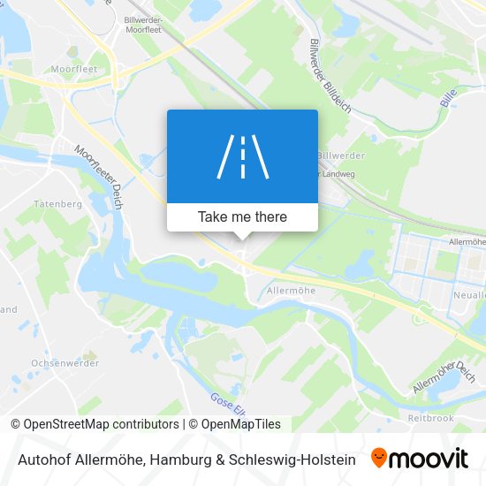 Autohof Allermöhe map