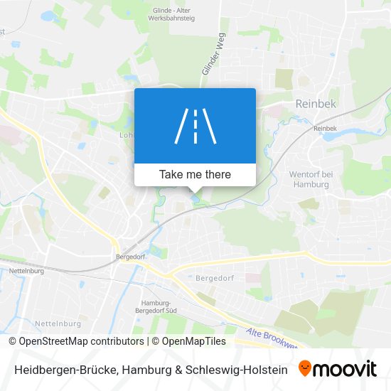 Heidbergen-Brücke map
