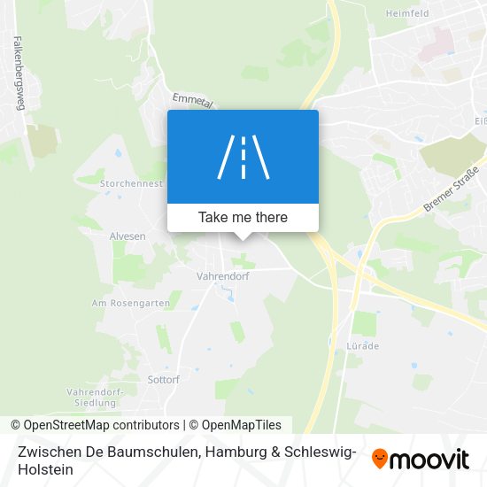 Zwischen De Baumschulen map