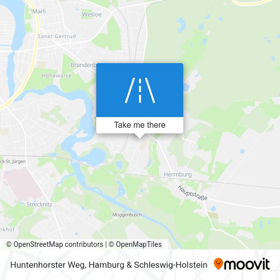 Huntenhorster Weg map