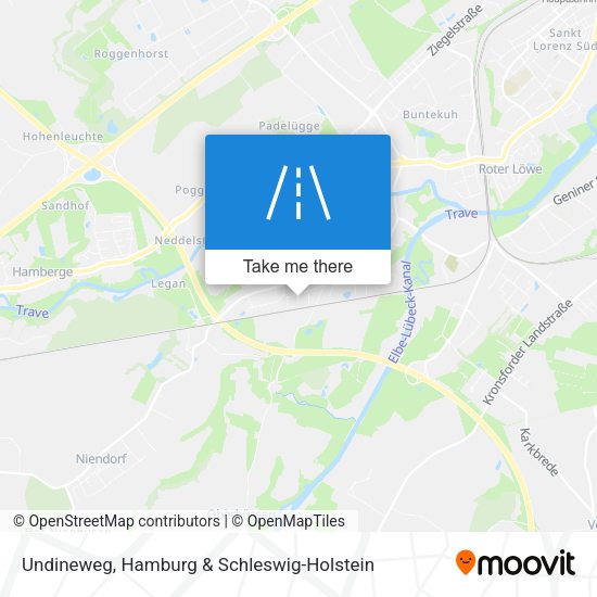 Undineweg map