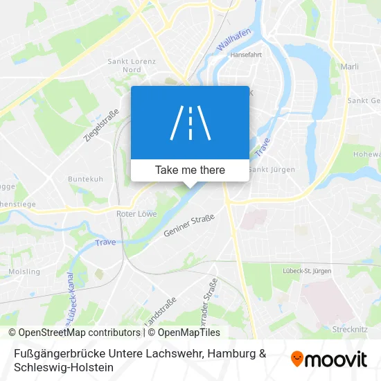 Карта Fußgängerbrücke Untere Lachswehr