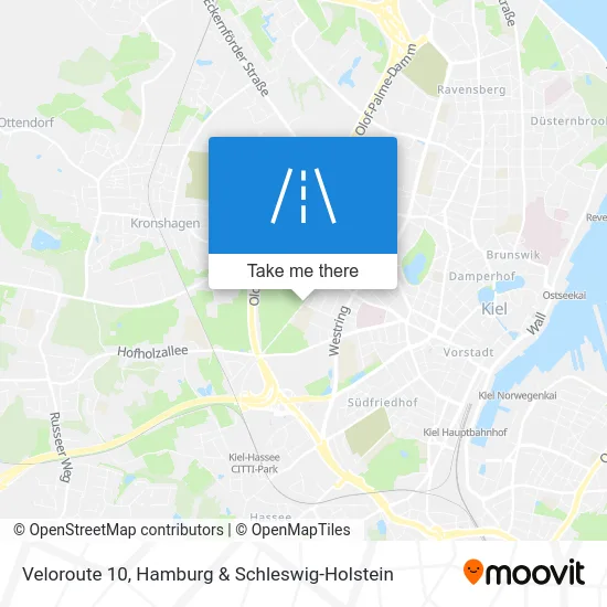 Карта Veloroute 10