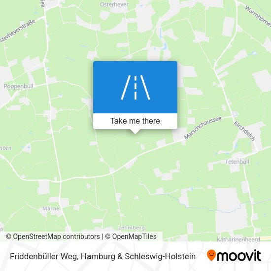 Friddenbüller Weg map