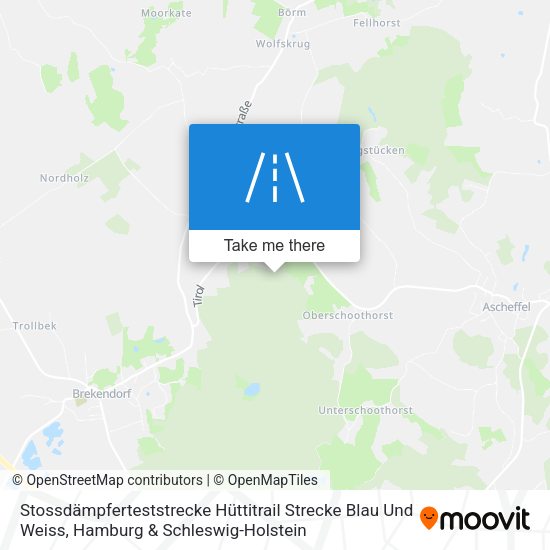 Stossdämpferteststrecke Hüttitrail Strecke Blau Und Weiss map