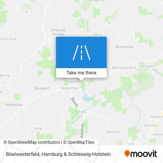 Карта Böelwesterfeld