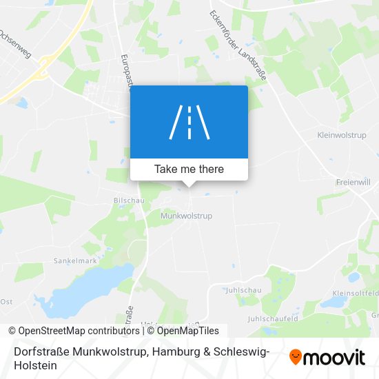 Dorfstraße Munkwolstrup map