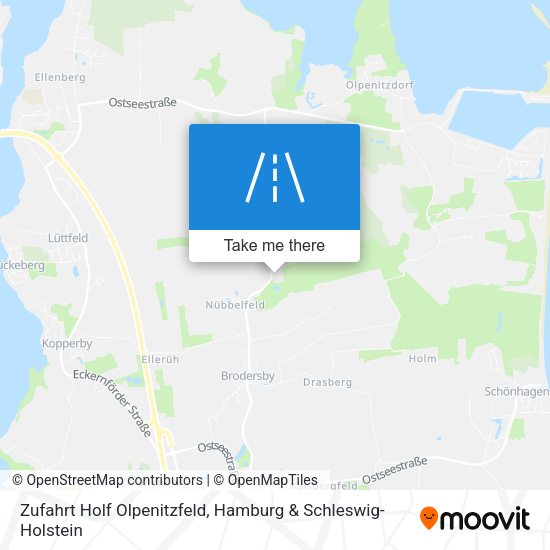 Zufahrt Holf Olpenitzfeld map