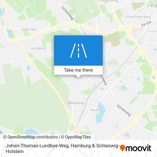 Johan-Thomas-Lundbye-Weg map