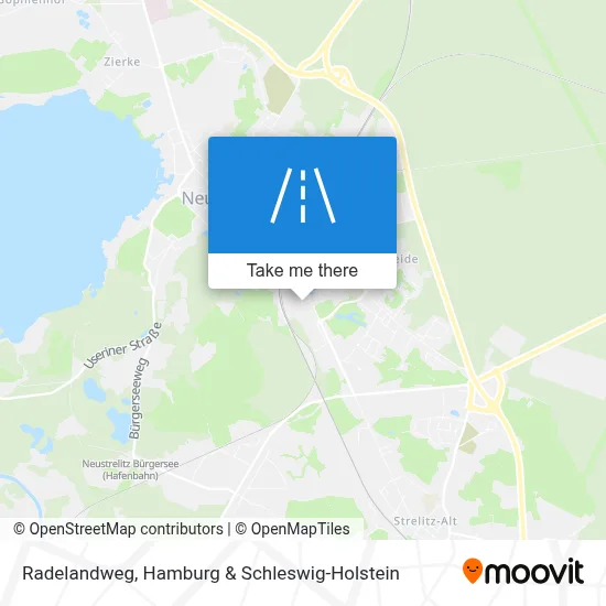 Radelandweg map